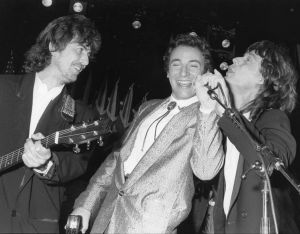 George Harrison, Bruce Springsteen, Mick Jagger, 1988  NYC.jpg